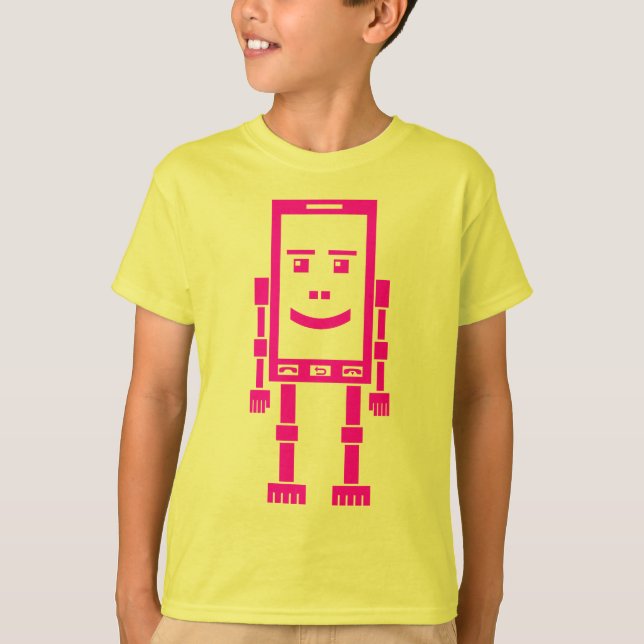 Camiseta Teléfono Robo - Magenta (Anverso)