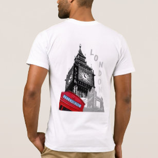 Camiseta Teléfono rojo de Londres Big Ben Clock Tower