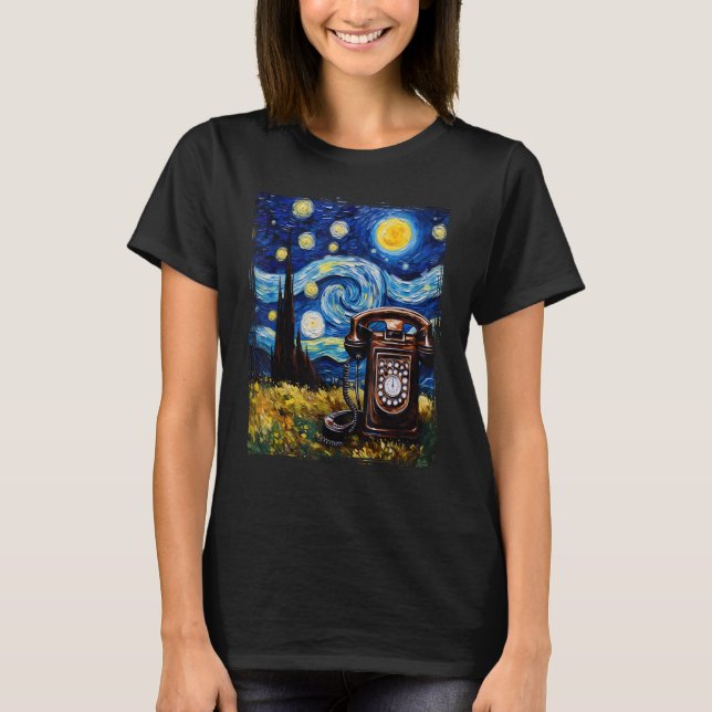 Camiseta Teléfono rotario de Van Gogh (Anverso)