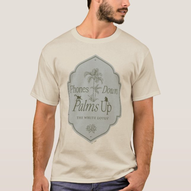 Camiseta Teléfonos abajo, palmas arriba - El Lotus blanco (Anverso)