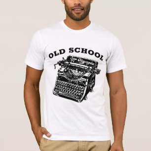 CAMISETA TELÉFONOS DE TIPOGRAFÍA DE VINTAGE DE LA ESCUELA A