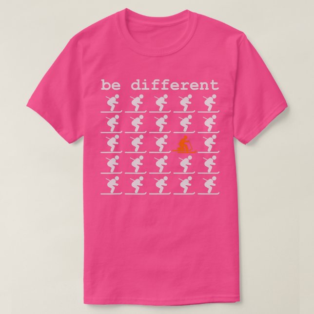 Camiseta Telemark Ski Be Different Free Heel (Diseño del anverso)