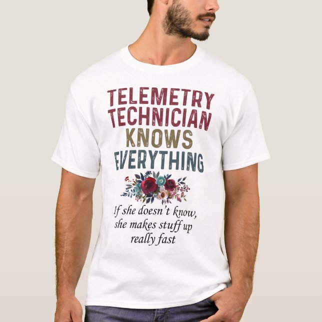 Camiseta Telemetry Technician Knows Everything (Anverso)