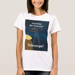 Camiseta Telescopio Cielo Nocturno Astronomía Observación d
