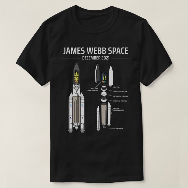 Camiseta Telescopio espacial James Webb - JWST (1) (Diseño del anverso)