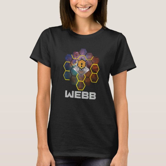 Camiseta Telescopio espacial WEBB en nebulosa con WEBB ocul (Anverso)