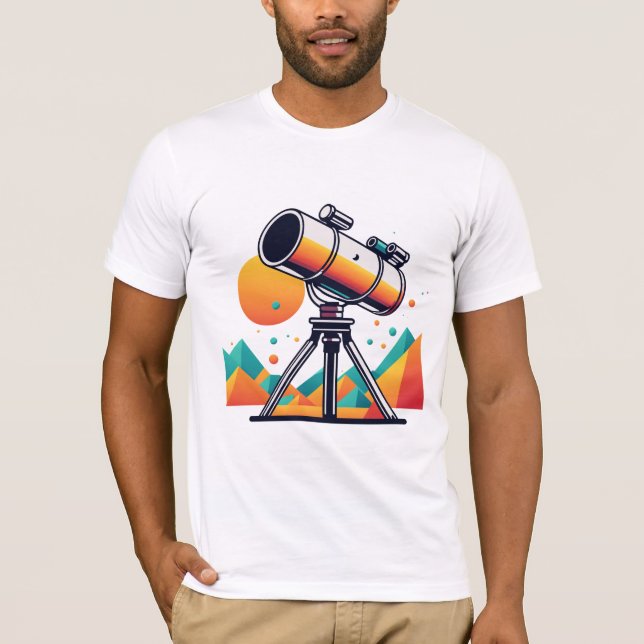 Camiseta Telescopio geométrico retro - Retro vintage (Anverso)
