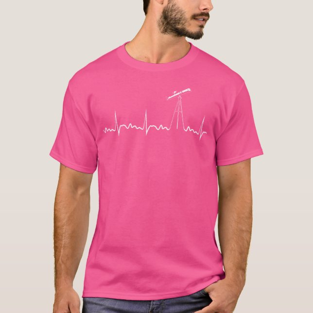 Camiseta Telescopio Heartbeat Astronomía Sistema Solar Cien (Anverso)
