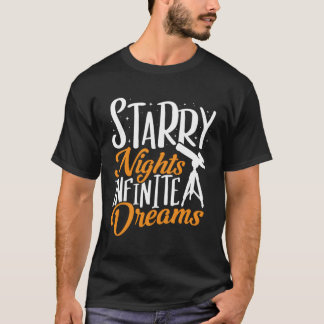 Camiseta Telescopio Starry Nights Infinite Dreams Astronomí