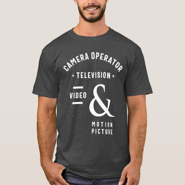 Camiseta Televisión de operador de cámara, regalo de título (Anverso)