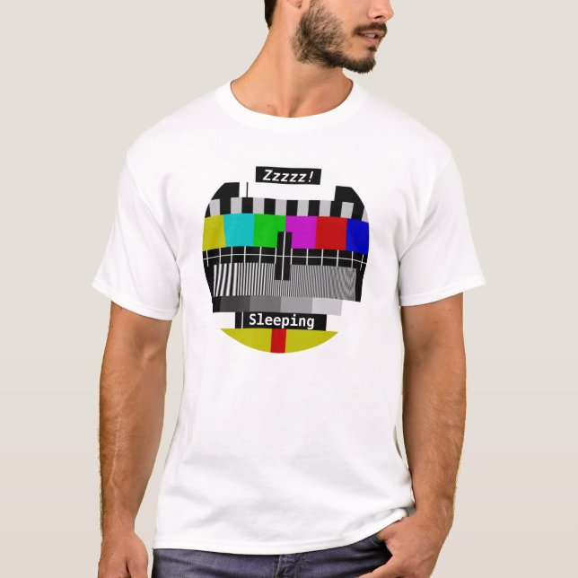 Camiseta Televisión - la TV hace una pausa la tarjeta de la (Anverso)