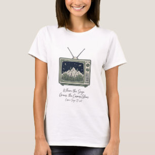 Camiseta Televisor Cósmico Galáctico Vintage Retro 70s Natu