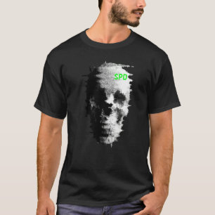 Camiseta Televisor de cráneo fantasma con falla estática
