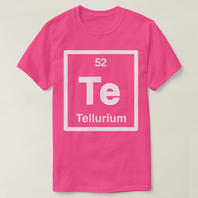 Camiseta Tellerium - Te - Tabla periódica de elementos - Ci (Diseño del anverso)