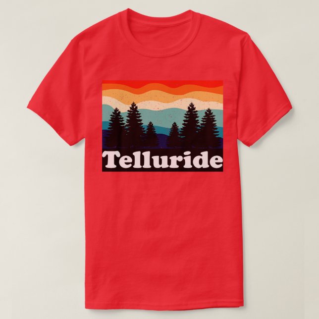 Camiseta Telluride Colorado Retro (Diseño del anverso)