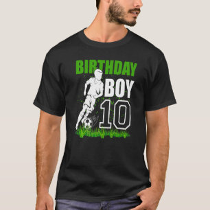 Camiseta Tema 10 del partido de cumpleaños de fútbol de 10 