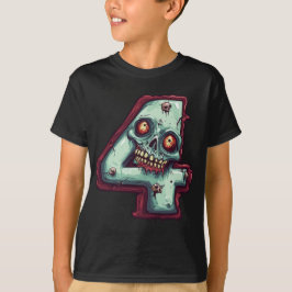 Camiseta Tema 4 Zombie Halloween Niños de 4 años