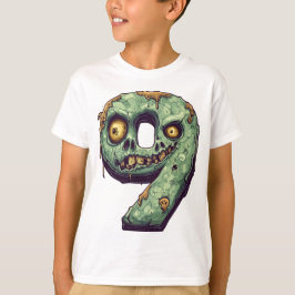 Camiseta Tema 9 Zombie Halloween Niños de 9 años