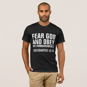 Camiseta TEMA A DIOS Y OBEDECE A SUS MANDAMIENTOS Cristiano