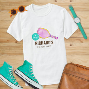 Camiseta Tema acuarela Fiesta de cumpleaños con luz de futb