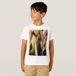 Camiseta tema botánico de patrón de hoja
