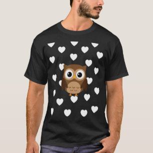 Camiseta Tema Búho Niño Niñera Azul Sala De Enfermería Amor