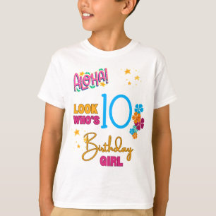 Camiseta Tema colorido de la fiesta de cumpleaños de verano