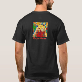 Camiseta Tema de acuarela Digital Papa Bear T Shirt
