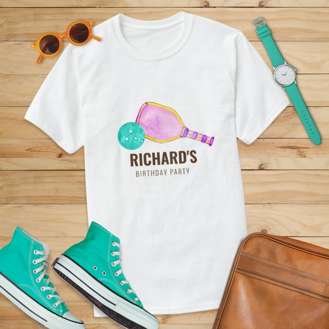 Camiseta Tema de Acuarela Pickleball Luz Fiesta de Cumpleañ (Subido por el creador)