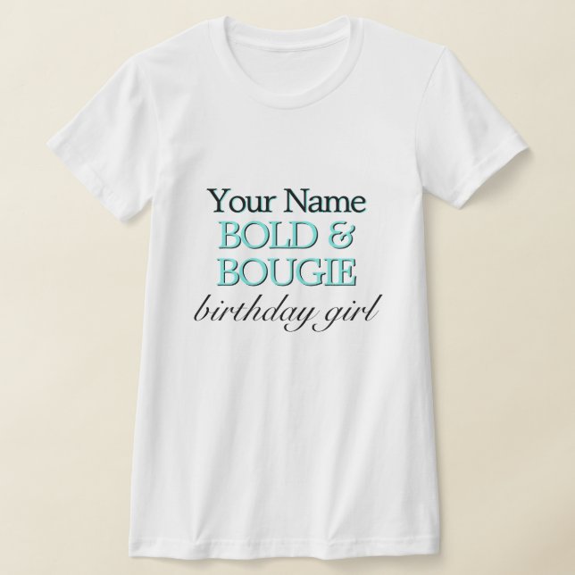 Camiseta Tema de Aqua Tiffany Negrita y Chica de cumpleaños (Distribución)