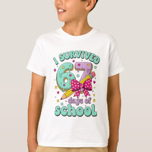Camiseta Tema de arco de lápiz de 67 días de escuela lindo
