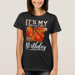 Camiseta tema de baloncesto para cumpleaños 5 años cumpleañ