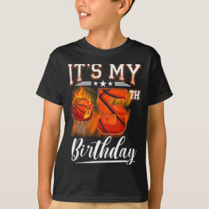 Camiseta tema de baloncesto para cumpleaños 5 años cumpleañ