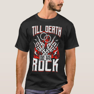 Camiseta Tema de Boda de Guitarra Novia Rock N Roll