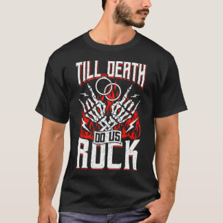 Camiseta Tema de Boda de Guitarra Novia Rock N Roll