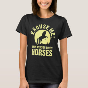 Camiseta Tema De Caballos Cutos De Caballo Con Anim De Silh