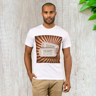 Camiseta Tema de carnaval de talón de entrada antiguo