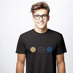 Camiseta Tema de color de diseñador Minimalista negro