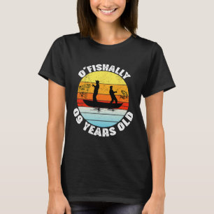 Camiseta Tema de cumpleaños de pesca de 9 años 'O'fishally 