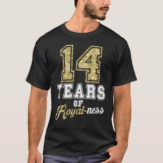 Camiseta Tema de cumpleaños real para 14 años