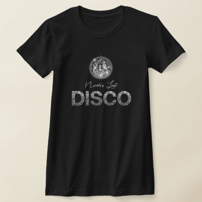 Camiseta Tema de despedida de soltera disco personalizado e (Distribución)