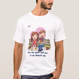 Camiseta Tema de día de San Valentín Diseño de pareja