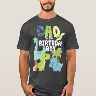 Camiseta Tema De Dinosaurios Cumpleaños Papá Del Niño De