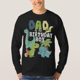 Camiseta Tema De Dinosaurios Cumpleaños Papá Del Niño De Cu