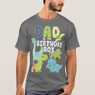 Camiseta Tema De Dinosaurios Cumpleaños Papá Del Niño De Cu