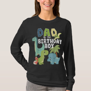 Camiseta Tema De Dinosaurios Cumpleaños Papá Del Niño De Cu