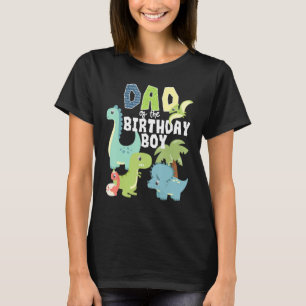 Camiseta Tema De Dinosaurios Cumpleaños Papá Del Niño De Cu