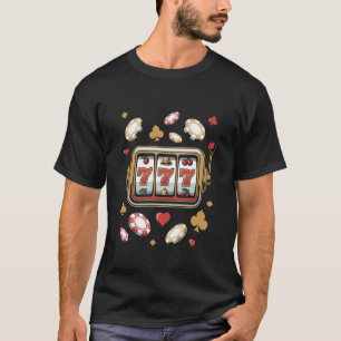 Camiseta Tema de diversión de juego de tragamonedas de jack