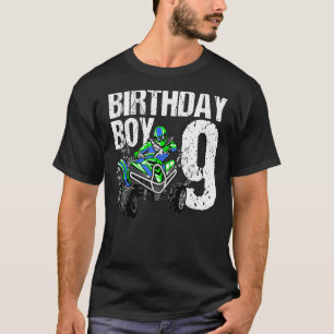 Camiseta Tema De Fiesta De Cuatro Años De Edad De Nueve Año
