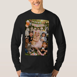 Camiseta tema de fiesta de cumpleaños de gatos